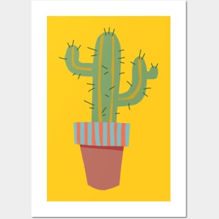 Simple Cute Potted Cactus Posters and Art